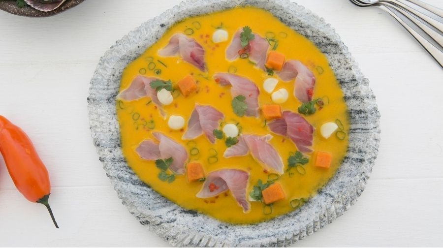 This dish originated from the fusion between Japanese and Peruvian cuisine.